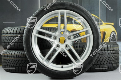 19" Winterräder Satz Carrera, Felgen 8,5J x 19 ET54 + 11J x 19 ET48 + Continental Winterreifen 235/40 R19 + 295/35 R19, ohne RDK-Sensoren