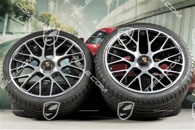 20" Turbo S central locking winter wheel set for Turbo S, wheels 8,5J x 20 ET51 + 11J x 20 ET59 + NEW Pirelli Sottozero II winter wheels 245/35 R20+295/30 R20, TPMS