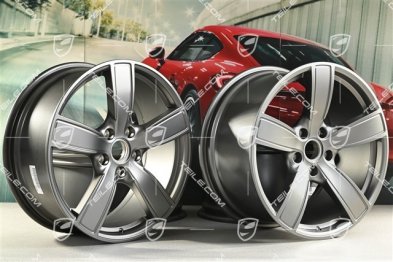 20-inch wheel rim set Carrera Sport, 8,5J x 20 ET57 + 10,5J x 20 ET51, platinum satin matt