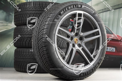 20-inch "Macan Turbo" winter wheels set, rims 9J x 20 ET26 + 10J x 20 ET19 + Michelin Latitude Alpin 5 winter tyres 265/45 R20 + 295/40 R20, Titanum, with TPMS