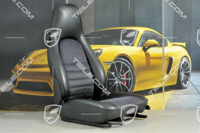 Seat, leatherette, Black, R