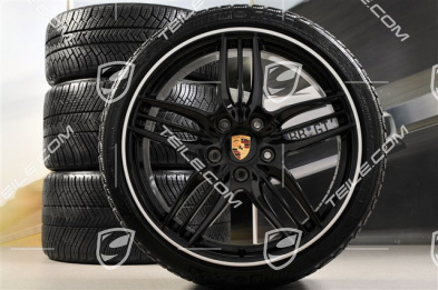 20" Komplet kół zimowych SportDesign Black Exclusive, felgi 8,5J x 20 ET51 + 11J x 20 ET52 + opony zimowe 245/35 ZR20 + 295/30 ZR20, bez czujników ciś