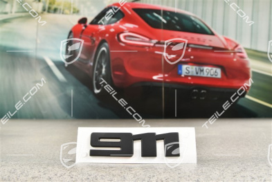 Schriftzug "911", Schwarzmatt
