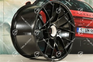 20" Felgensatz Turbo Sport III, Zentralverschluss, 9J x 20 ET51 + 12J x 20 ET63, schwarz hochglanz