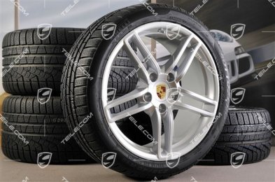 19" Komplet kół zimowych Carrera, felgi 8,5J x 19 ET54 + 11J x 19 ET48 + NOWE opony zimowe 235/40 R19 + 295/35 R19, z czujnikami ciśnienia