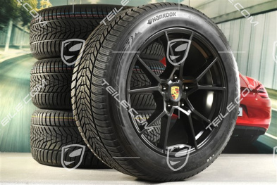 20-inch Cayenne S winter wheel set, rims 9J x 20 ET50 + 10,5J x 20 ET64 + Hankook winter tyres 255/55 R20 + 295/45 R20, with TPMS, black satin matt