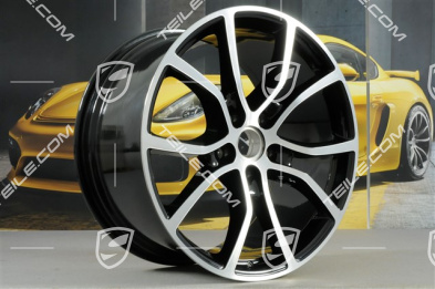 21-inch wheel rim, Cayenne Exclusive Design, 11J x 21 ET58, Jet Black Metallic