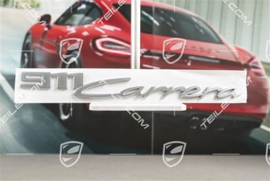 Schriftzug/Logo "911 Carrera", silber