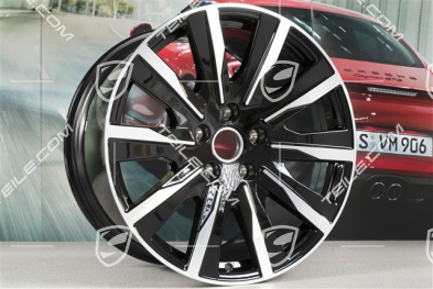 20-inch Taycan Tequipment Design wheel rim set, 9J x 20 ET54 + 11J x 20 ET60, black high gloss
