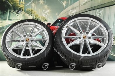 20"+21" Carrera S Winterräder Satz, Felgen 8,5J x 20 ET53 + 11J x 21 ET66 + NEUE Continental Winterreifen 245/35 R20 + 295/30 R21, mit RDK-Sensoren, DOT/Bj. 2022