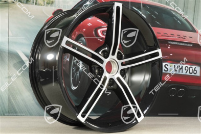 21" Wheel rim set Mission E Design, 9,5J x 21 ET60 + 11,5J x 21 ET66, black high gloss