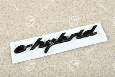 "e-hybrid" Schriftzug, seitlich, Hochglanz Schwarz, R