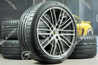 21" Koła letnie Turbo IV, felgi 9,5J x 21 ET71 + 11,5J x 21 ET69 + opony letnie Pirelli 275/35 ZR21 + 315/30 ZR21, z czujnikami ciśnienia