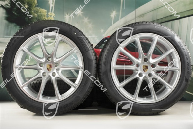 20" Cayenne Design Winterräder Satz, Felgen 9J x 20 ET50 + 10,5J x 20 ET64 + Pirelli Winterreifen 275/45 R20 + 305/40 R20, mit RDK-Sensoren