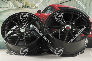 20" Komplet felg Carrera S IV, 8,5J x 20 ET49 + 11J x 20 ET56, do kół zimowych, C4/C4S/GTS, czarny satynowy mat
