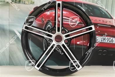 21" Wheel rim set Mission E Design, 9,5J x 21 ET60 + 11,5J x 21 ET66, black high gloss