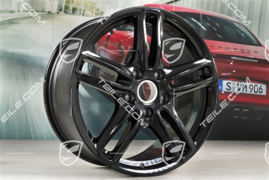 19" Komplet felg Panamera TURBO, 10J x 19 ET61 + 9J x 19 ET60, czarny wysoki połysk