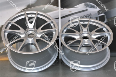 19" Komplet felg GT3RS II 4.0 / GT2RS, srebrne, przód  9J x 19 ET47+ tył 12J x 19 ET48