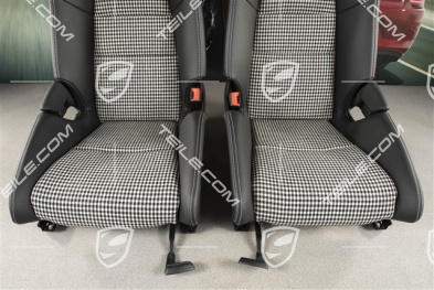 Bucket seats GT3RS / GT2RS, Carbon, leather+Pepita, black, set, L+R