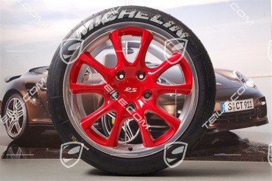 18-inch GT3 RS wheel set, red lacquered, wheels: 11J x 18 ET63 + 8,5J x 18 ET40