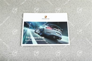 Porsche 718 GT4RS Driver's Manual / operating instructions, English
