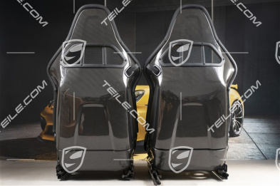 Bucket seats, collapsible, leather Black, L+R