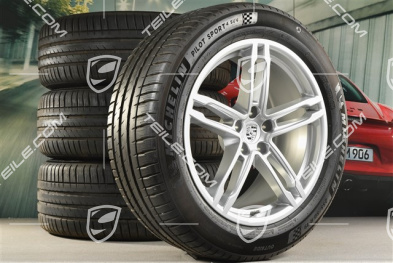 19" "Macan Turbo" Sommerräder Satz, Felgen 8,5J x 19 ET21 + 9J x 19 ET21, Sommerreifen Michelin 235/55 R 19 + 255/50 R 19, mit RDK-Sensoren