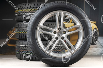 19" "Macan Turbo" Winterräder Satz, Felgen 8J x 19 ET21 + 9J x 19 ET21, Dunlop Winterreifen 235/55 R 19 + 255/50 R 19, mit RDK-Sensoren