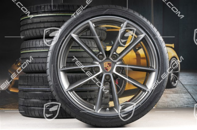 20"+21" koła letnie, komplet Carrera Classic, felgi 8,5J x 20 ET50 + 11,5J x 21 ET67 + opony letnie Goodyear 245/35 R20 + 305/30 R21, z czujnikami ciśnienia