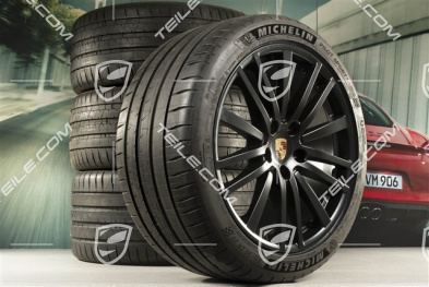 20" Koła letnie Panamera Design, felgi 9,5J x 20 ET71 + 11,5J x 20 ET68 + opony letnie Michelin 275/40 ZR20 + 315/35 ZR20, z czujnikami ciśnienia