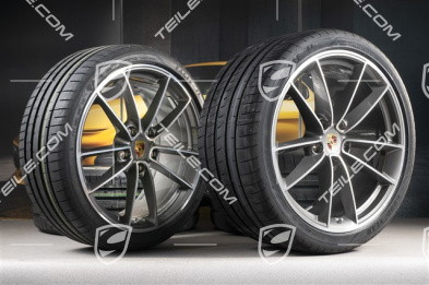 20"+21" Sommerräder Satz Carrera Classic, Felgen 8,5J x 20 ET53 + 11,5J x 21 ET67 + Sommerreifen 245/35 R20 + 305/30 R21, mit RDK-Sensoren