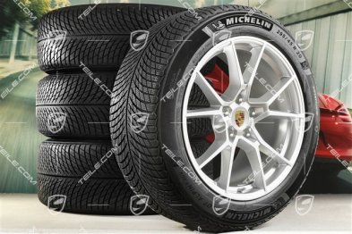 20" Cayenne S Winterräder Satz, Felgen 9J x 20 ET50 + 10,5J x 20 ET55 + NEUE Michelin Pilot Alpin 5 SUV Winterreifen 255/55 R20 + 295/45 R20, mit RDK-Sensoren