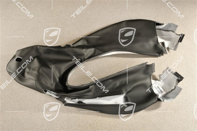 Lehnenbezug, Sportsitz, Leder, Schwarz, L