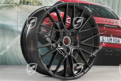 21" Komplet felg Cayenne RS Spyder, 11J x 21 ET58 + 9,5J x 21 ET46, czarny satynowy półmat