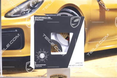 Hub cap set, platinum silver, crest coloured