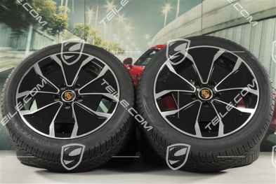 20" koła zimowe Turbo Aero Design, komplet, felgi 9J x 20 ET54 + 11J x 20 ET60 + NOWE opony zimowe Goodyear 245/45 R20 + 285/40 R20