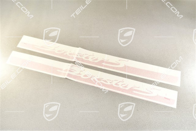 1 Satz, Dekorfolie Satz, seitlich "Boxster S" Schriftzug, Indischrot