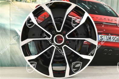 20-inch wheel rim Taycan Turbo Aero Design, 9J x 20 ET54, black high gloss + glossy Surface