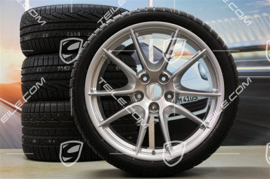 20" Carrera S (III) Winterräder Satz, 8,5J x 20 ET51 + 11J x 20 ET70 + Pirelli Winterreifen 245/35 ZR20 + 295/30 ZR20, ohne RDK-Sensoren