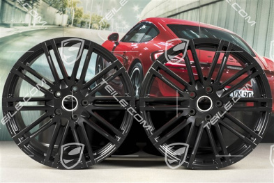 21" Felgensatz Turbo III, Facelift, 10J x 21 ET50, in schwarz Seidenmatt