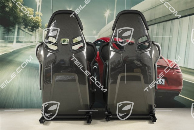Fotele kubełkowe GT3RS / GT2RS, Carbon, skóra+Alcantara, czarne, zestaw, L+R