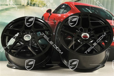 19" Komplet felg Carrera S II (Facelift), 8J x 19 ET57 + 11J x 19 ET51, czarne