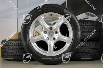 18" Komplet kół letnich Panamera, felgi 8J x 18 ET59 + 9J x 18 ET53 + opony Pirelli P-ZERO 245/50 18 + 275/45 18