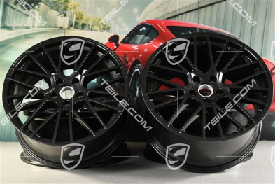 22" komplet felg RS Spyder, 10J x 22 ET48 + 11,5J x 22 ET52, czarny satynowy półmat