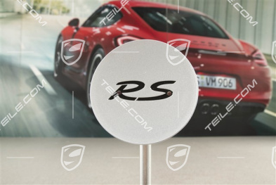 Center cap, Silver with black logo, RS