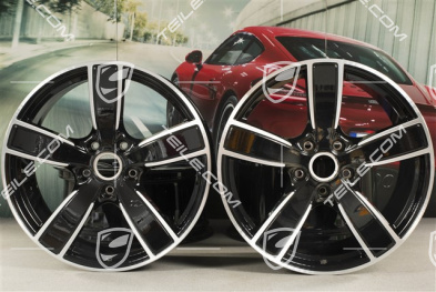 20-inch wheel rim set Carrera Sport, 11,5J x 20 ET76 + 8,5J x 20 ET49, black high gloss