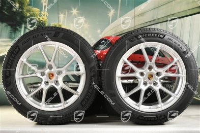 20" Cayenne S Winterräder Satz, Felgen 9J x 20 ET50 + 10,5J x 20 ET55 + NEUE Michelin Pilot Alpin 5 SUV Winterreifen 255/55 R20 + 295/45 R20, mit RDK-Sensoren
