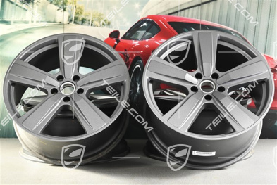 22" Felgensatz Cayenne Exclusive Design Sport, 10J x 22 ET48 +11,5J x 22 ET61, vesuvgrau