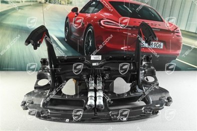 Podstawa napędu tylnego spoilera z czerwonymi siłownikami systemu DRS, GT3 RS