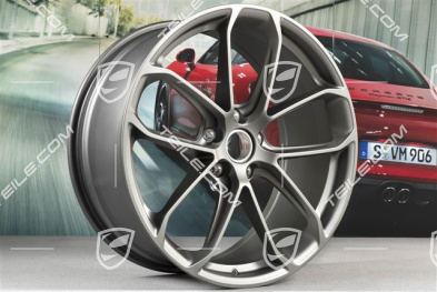 22-inch wheel rim set GT, 10J x 22 ET48 + 11,5J x 22 ET52, Platinum satin-matt